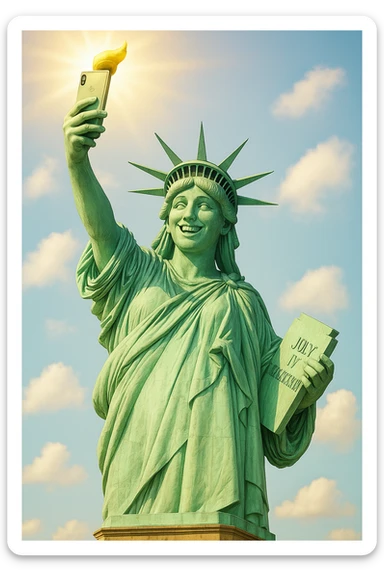 takes a selfie sticker