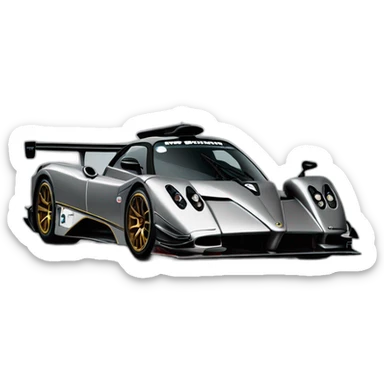 Pagani zonda lm race car sticker