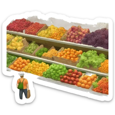 produce market sticker