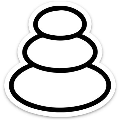icon on the theme of yoga stones classes.  sticker