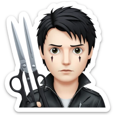 make an emoji about Edwawd scissorshand
 sticker