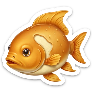 Goldfish loving pancakes sticker