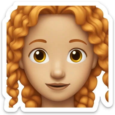 ginger girl with brown eyes and thin hair and nose peircing sticker