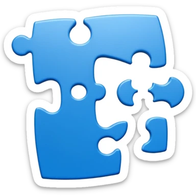 single jigsaw piece playing person sticker