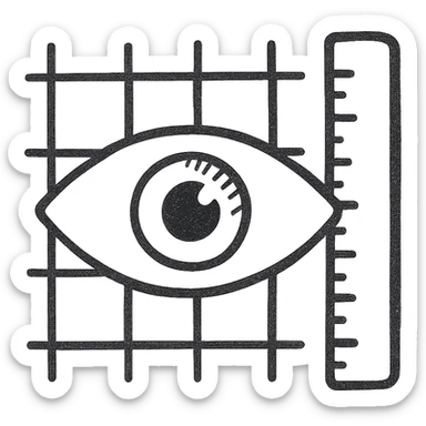  Stylized Eye + Grid + Ruler sticker