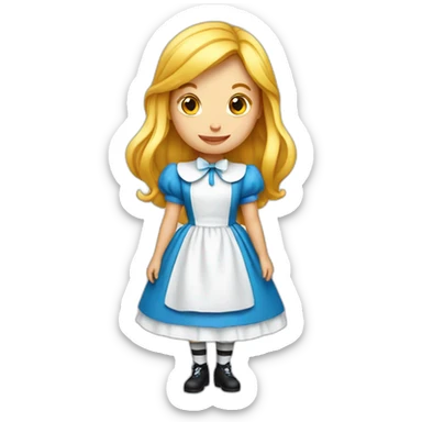 Alice in wonderland emoji sticker