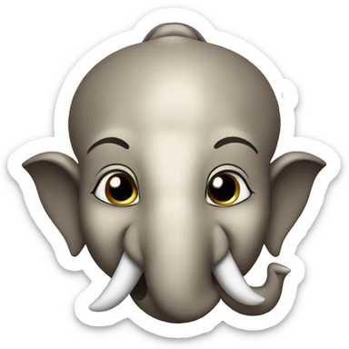 ganesha head withe big smile sticker