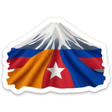 Armenia flag with mount ararat sticker