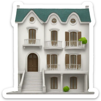 white villa sticker