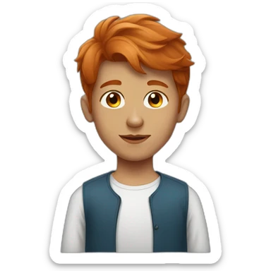 A pakistani boy redhead sticker