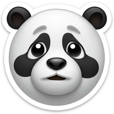 panda with heart eyes sticker