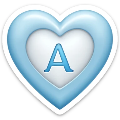 Beyaz kalp içerisininde Aharfi sticker