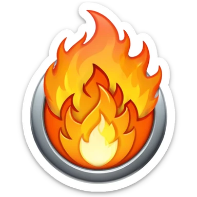 chrome orange fire 🔥  sticker