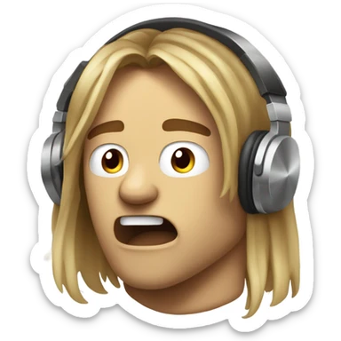 Guy headbanging to dubstep sticker