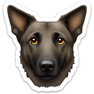 Dutch Shepherd dog, light brown in eyes area sticker