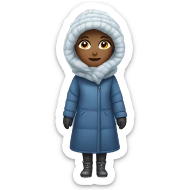 Cold weather girl sticker
