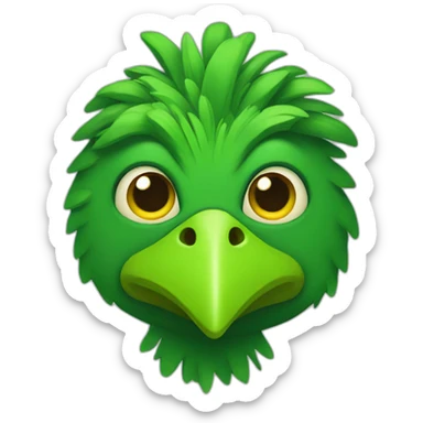 green chicken man sticker