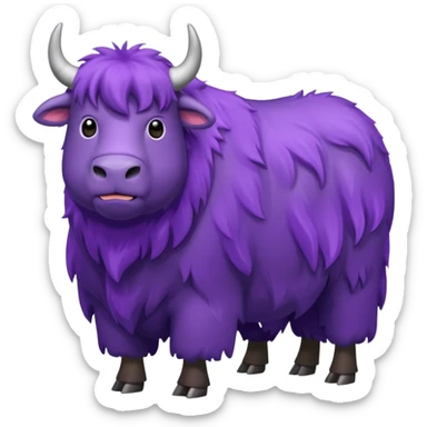 a purple yak sticker