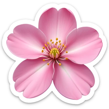 A bright spring blossom with soft pink petals opening gently sticker