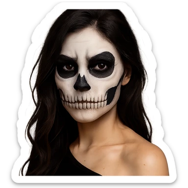 Halloween makeup, remove background sticker