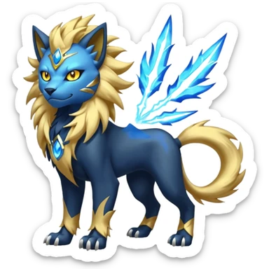 Solgaleo-Luxray-Fakémon-hybrid-creature (full body)  sticker