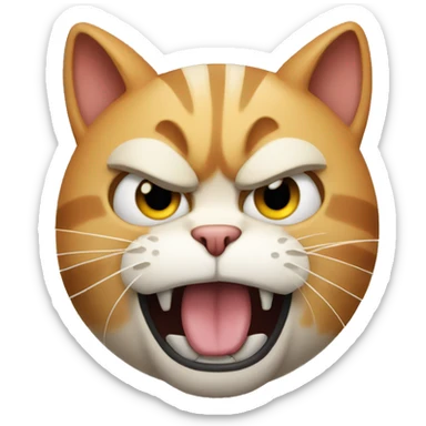 Angry cursing cat  sticker