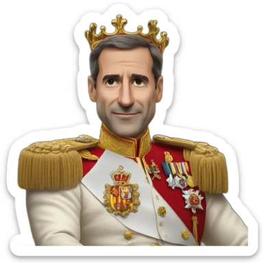 king Felipe VI drinking and poking sticker