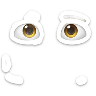 Suspicious squint sticker