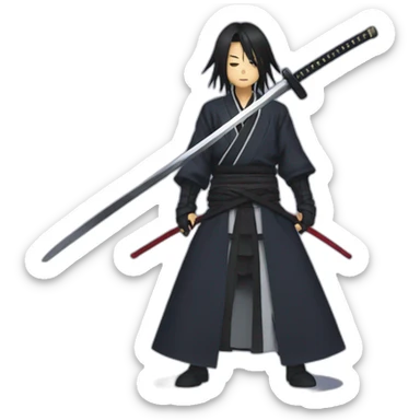 Akame from the anime killer Akame with a katana sticker