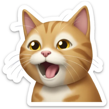 Cat singing  sticker