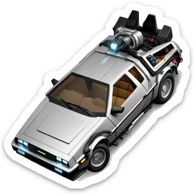 Back to the Future version DeLorean DMC-12 sticker