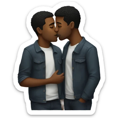 Two guys kissing  sticker
