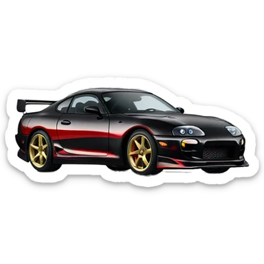 modded toyota supra sticker
