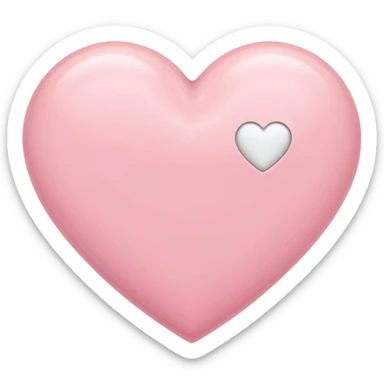 Make an ios heart mixture of pastel pink and white sticker