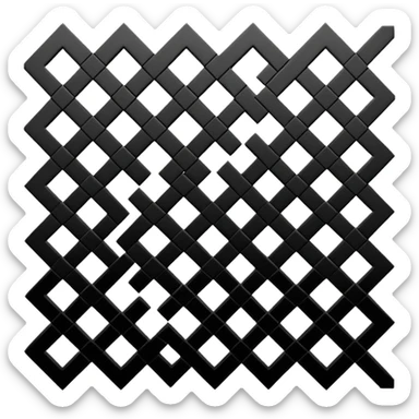 An Mc. Eisher style interlocking geometric shape sticker