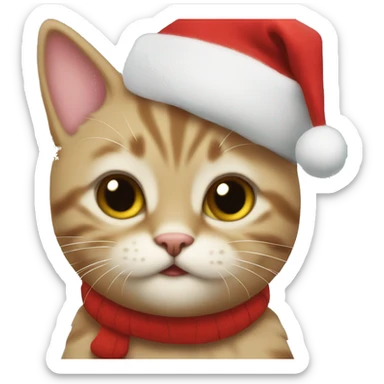 christmas kitten sticker