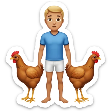 hombre con patas de pollo sticker