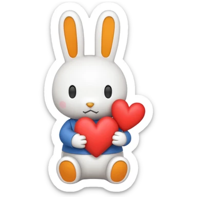 miffy with a heart sticker