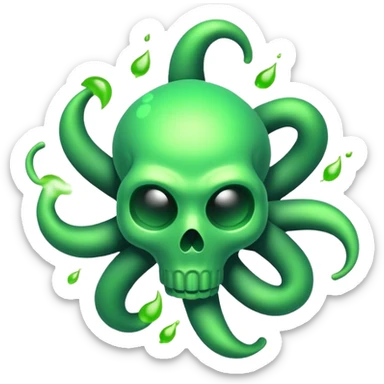 poisonous gas, isometric sticker