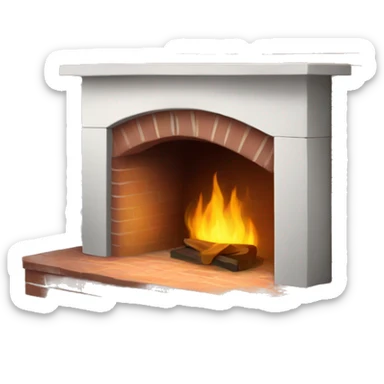 Fireplace brick sticker