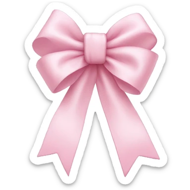 Light pink, big, bow sticker