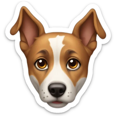 perrito  con cara tierna  sticker