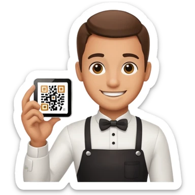 waiter qr tips  sticker
