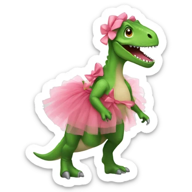 Dinosaur with a tutu sticker