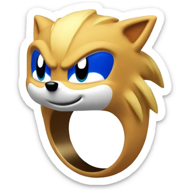 sonic the hedgehod ring sticker