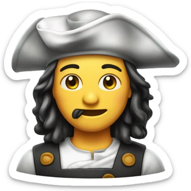 Cocinero con un parche de pirata sticker