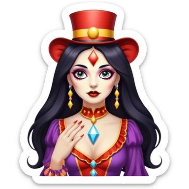 Vintage circus female psychic sticker