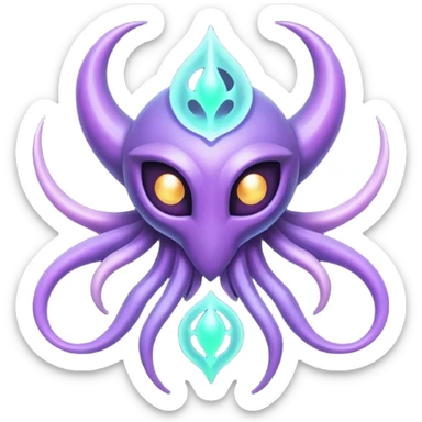 Abstract Ghastly-Genesect-Lunala-ET-hybrid-fantasy-creature sticker