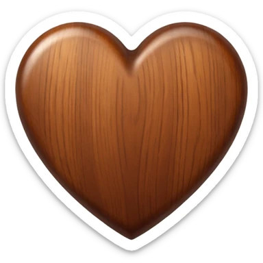 Brown heart sticker