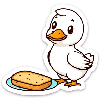 duck serving fresh gluten bread sticker